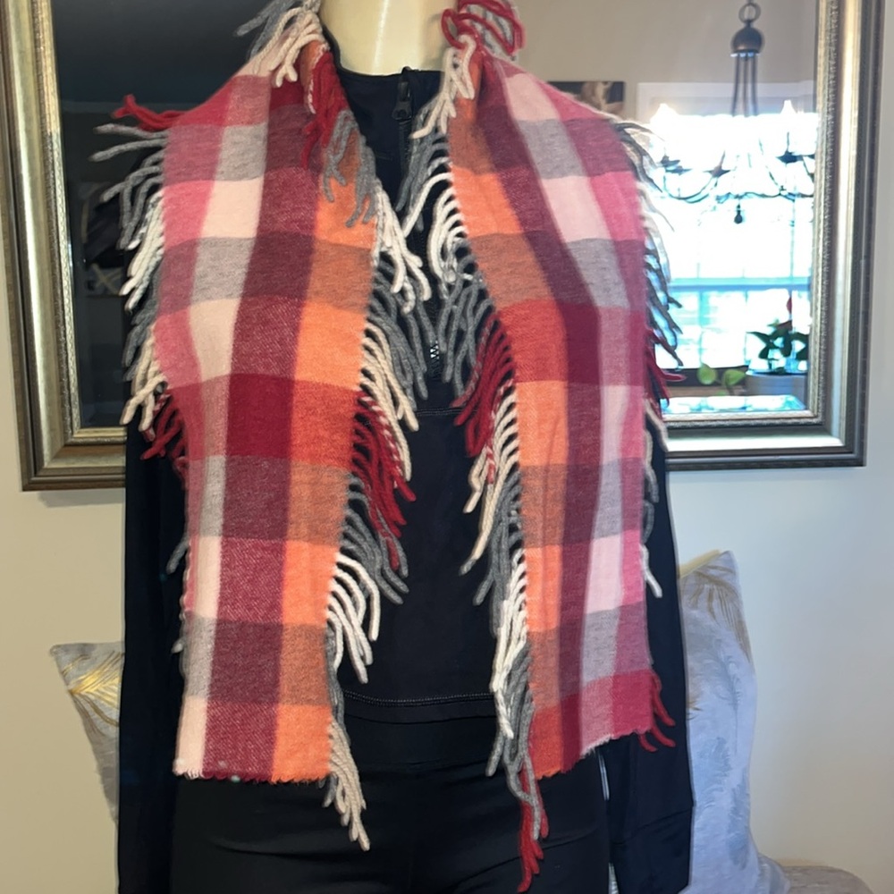 Sutton Studio Cashmere & Wool Classic  Checkered  Scarf